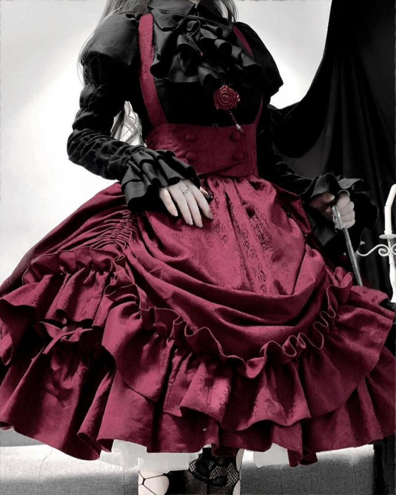The Place of Silence Gothic Lolita Blouse and Skirt Set
