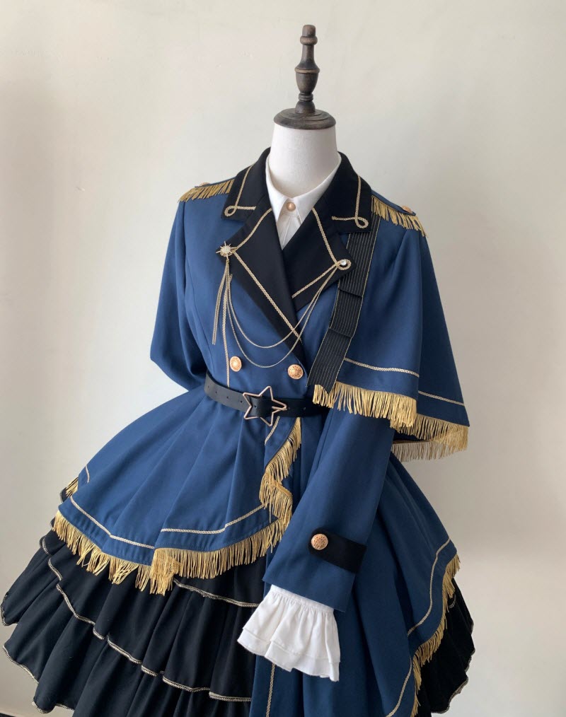 The Honored Knight Military Lolita Jacket, Blouse and Skirt Set