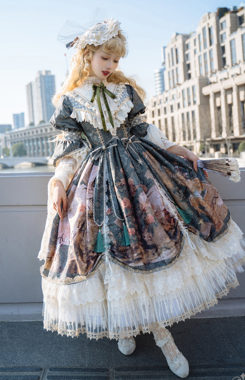 Bramble Rose -Travels in Ancient Beijing- Qi Lolita Dress