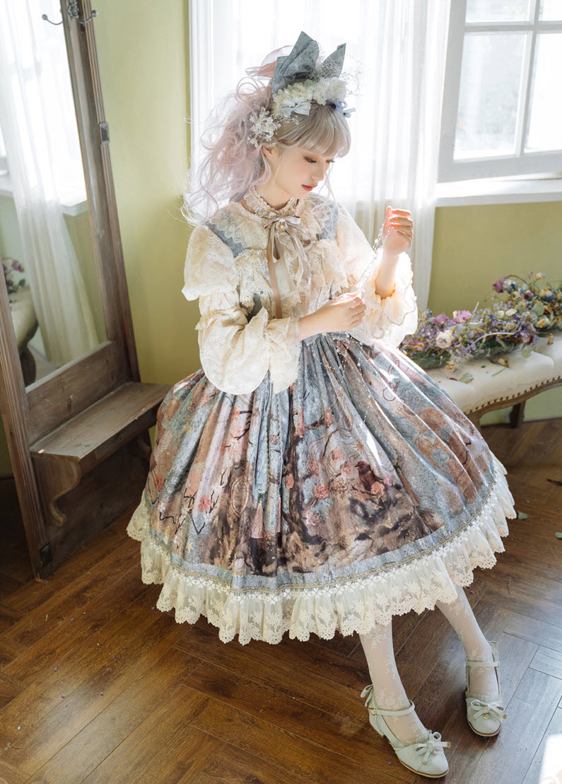 Bramble Rose -Travels in Ancient Beijing- Qi Lolita Dress