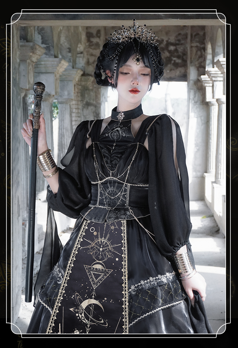 ChunLu -It's a Nightmare- Gothic Lolita Jumper Dress Set