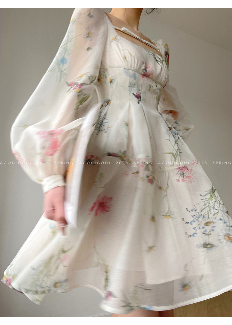 Aconiconi -The Raining Garden- Casual Lolita OP Dress