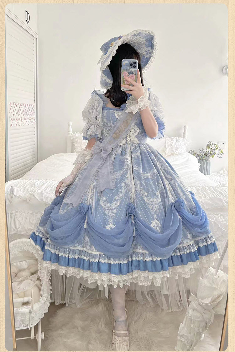 ZJ Story -Letter from Showa- Vintage Classic Lolita OP Dress