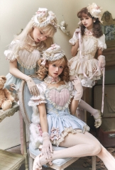 Asleep Townlet -Cream Heart- Lolita Jumper Dress