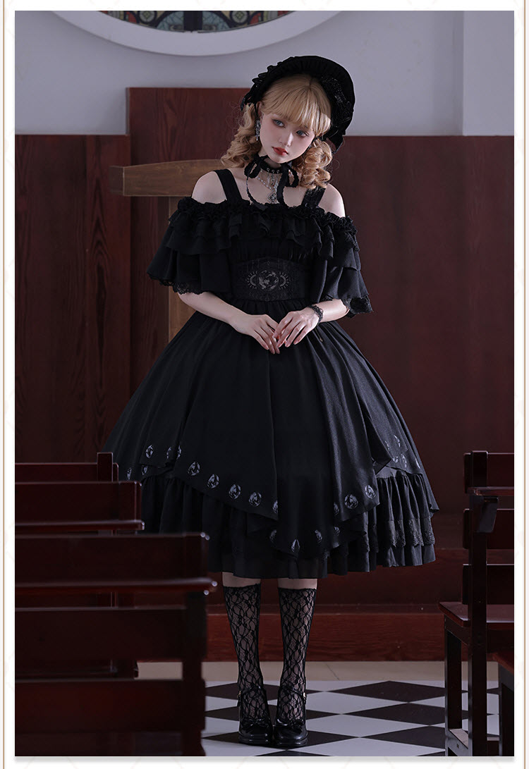 The Phase of the Moon Vintage Classic Lolita OP Dress