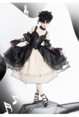 Urtto -Movement of Dawn- Vintage Classic Lolita Jumper Dress Set