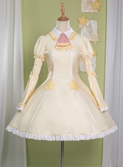 "Summer Fairy" x "Card Captor Sakura" Collaboration Yellow Stars Lolita OP Dress