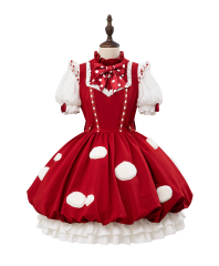 Nikki Tomorrow -Mushroom Wonderland- Lolita OP Dress and Its Matching Beret