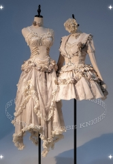 MoryHitomi -The Elegant Rose Knight- in Champagne Color Lolita JSK and Short Jacket