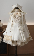 LizBird -Cat's Magic Time- White X Gold Colorway Lolita OP Dress Set