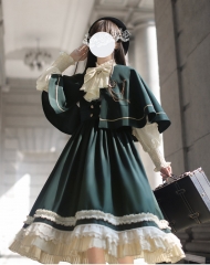 HuTaoMuJK -First Time at Magic Academy- Lolita Jumper Dress, Blouse and Cape