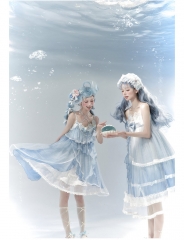 [Doria - Mermaid Song] Skin Themed Lolita Jumper Dresses, Cape and Hairclip | "Summer Fairy" X "Honor of Kings" collaboration