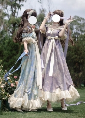 Fluttering Oil Painting Vintage Classic Lolita OP Dress