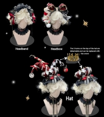 MieYe -Magic Circus- Black X Red Colorway QUEEN Lolita Accessories